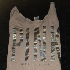 Pink Brand Off The Shoulder Sweatshirt Size Large